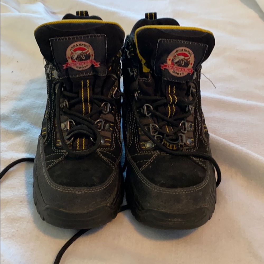 Steel toed work boots